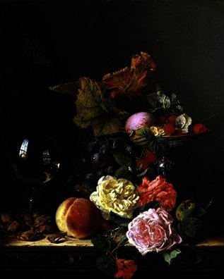 A Wine Glass And Grapes — Edward Ladell