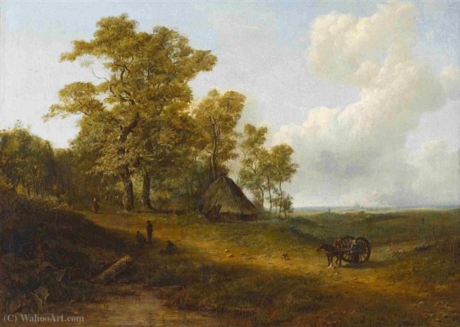Width Dutch Landscape With Bauernkate — Pieter Lodewijk Francisco Kluyver