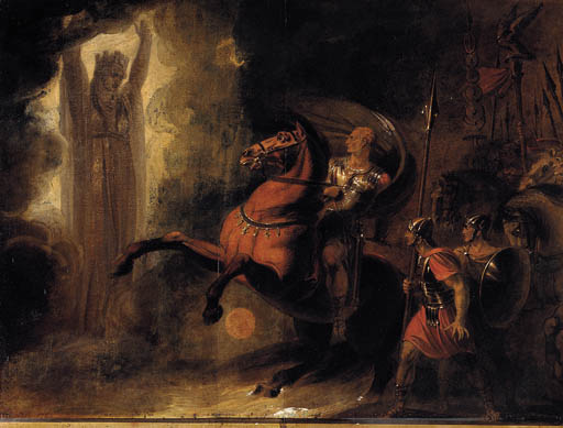 The Goddess Roma Appearing To Julius Caesar At The Bank Of The Rubicon — Richard Westall