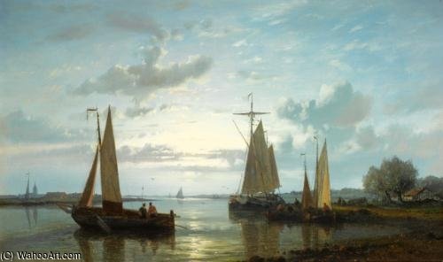 Fishing Boats On The Scheldt — Abraham Hulk Senior