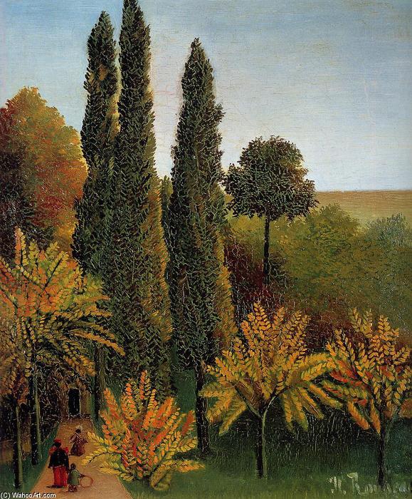 Walking In The Parc Des Buttes-chaumont — Henri Julien Félix Rousseau (le Douanier)