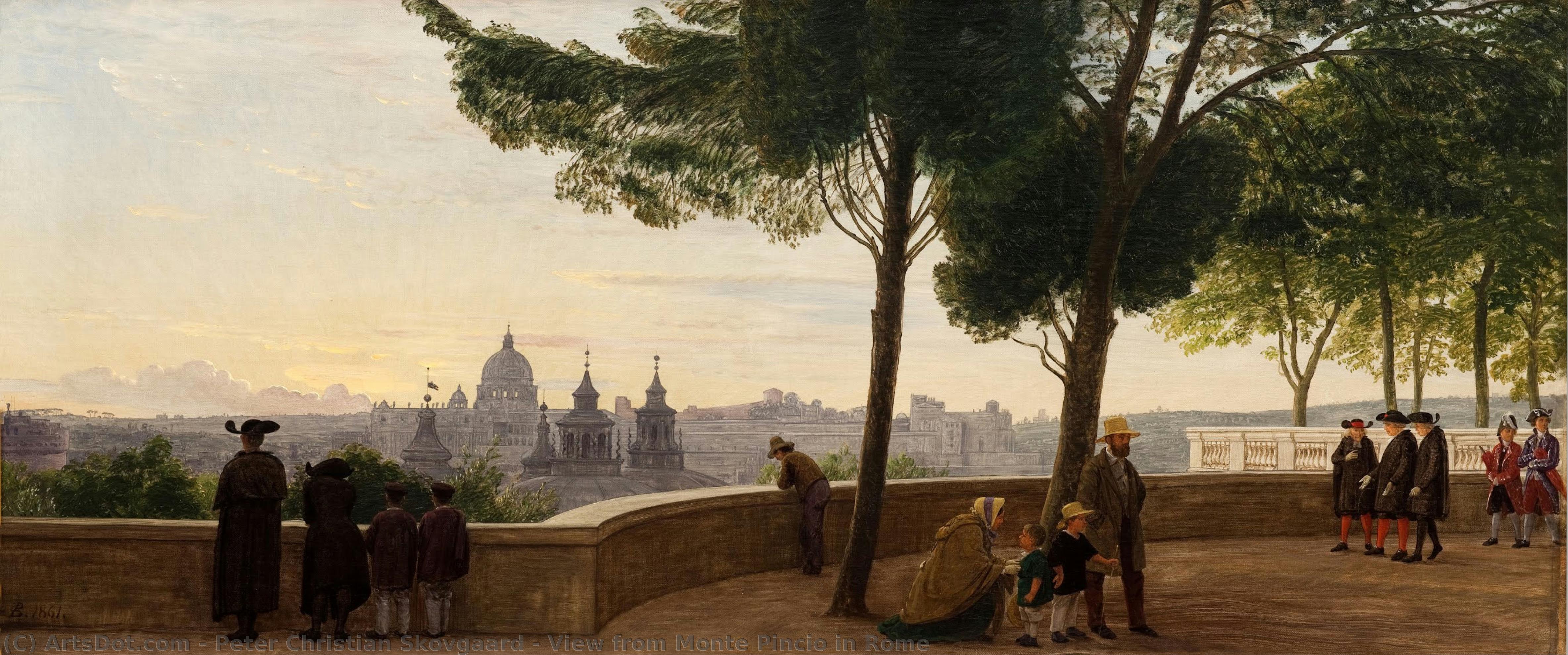 View From Monte Pincio In Rome — Peter Christian Skovgaard