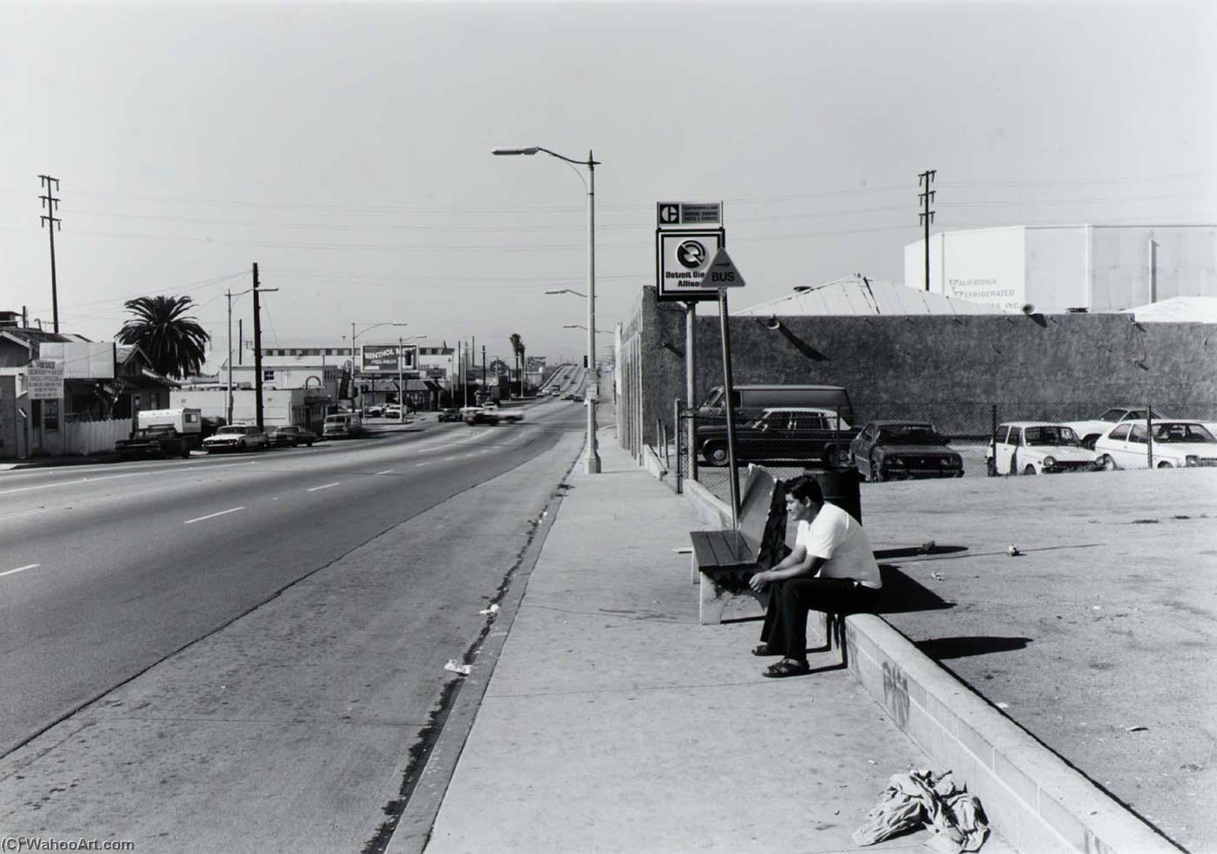 Public Transit Areas, Magnolia Ave. And Anaheim St., Looking North, From The Long Beach Documentary Survey Project — Anthony Hernandez