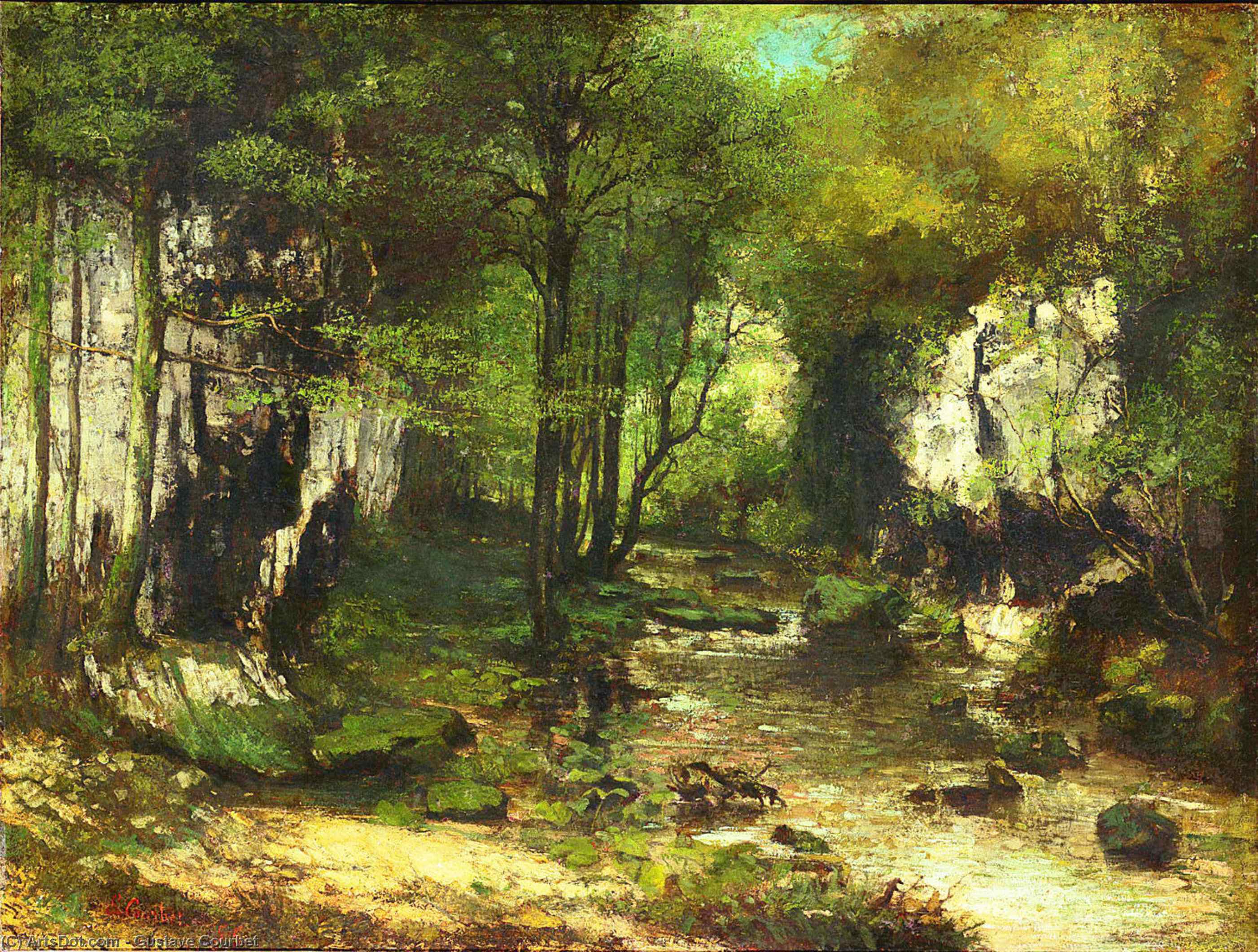 Der Strom Des Puits-noirs — Gustave Courbet