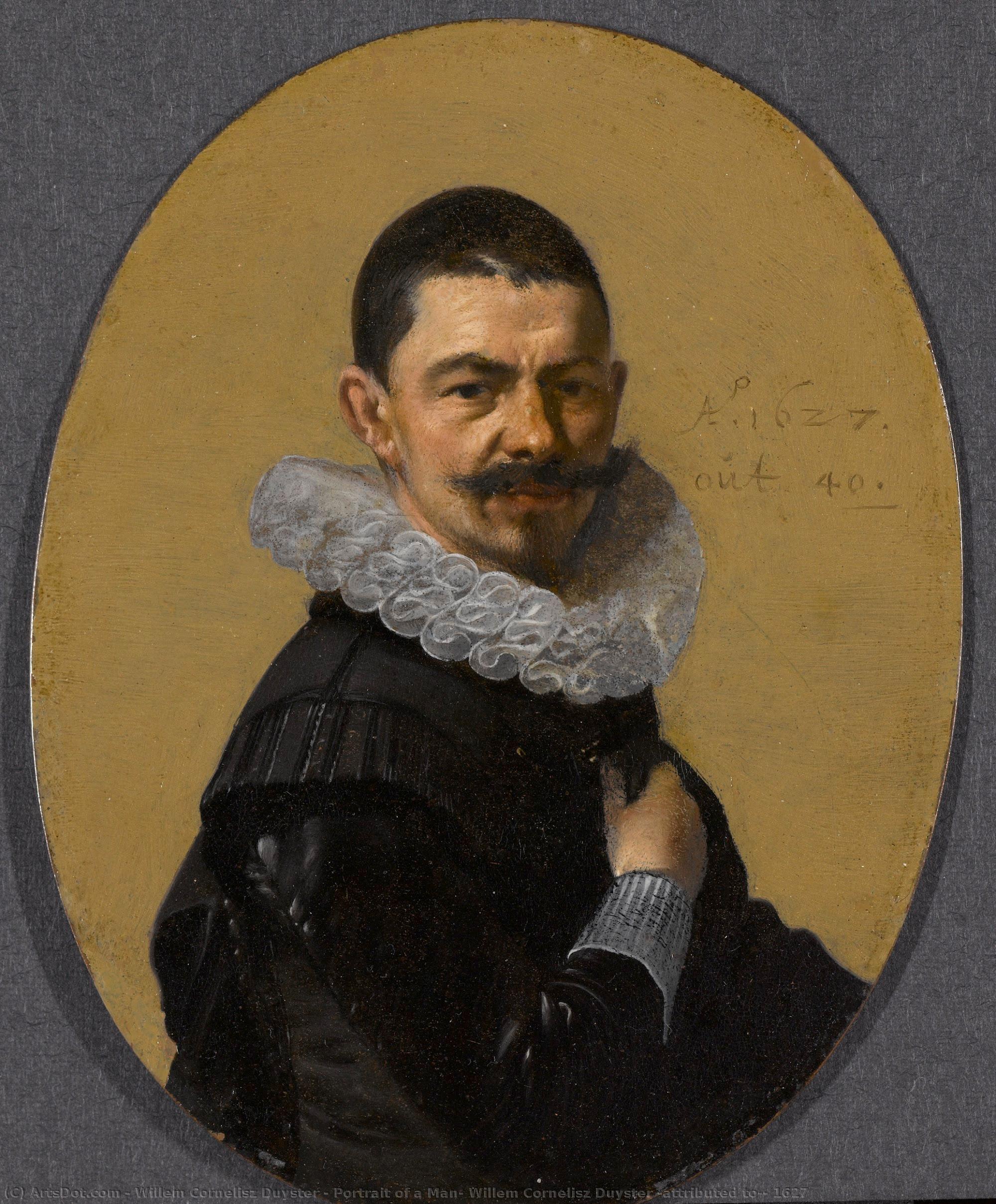 Portrait Of A Man, Willem Cornelisz Duyster (attributed To), 1627 — Willem Cornelisz Duyster