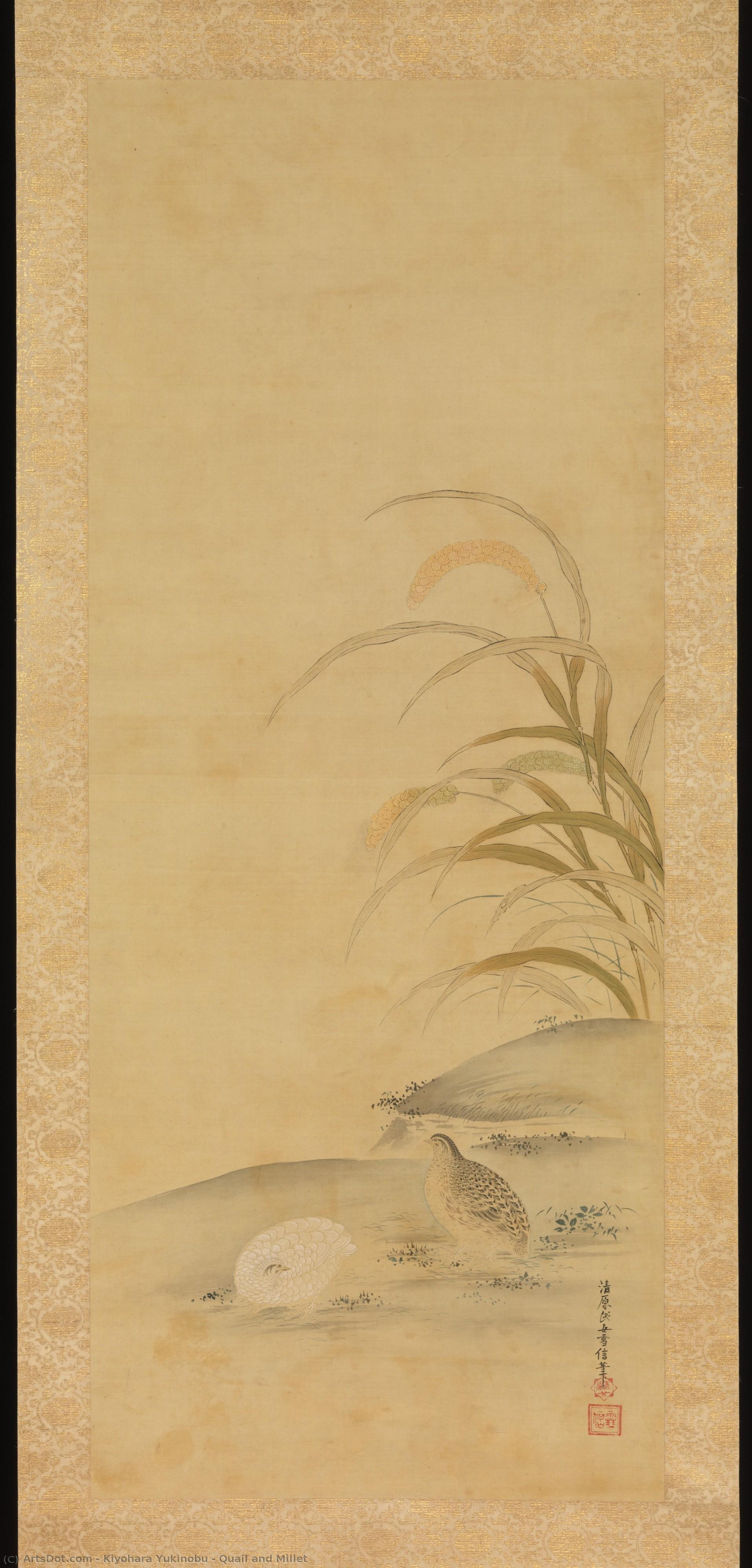 Quail And Millet — Kiyohara Yukinobu