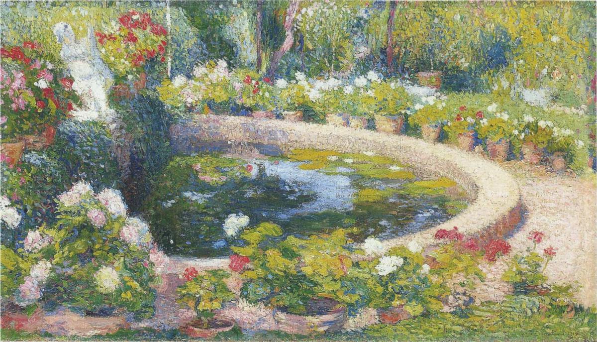 Fountain In The Center Of The Park — Henri Jean Guillaume Martin