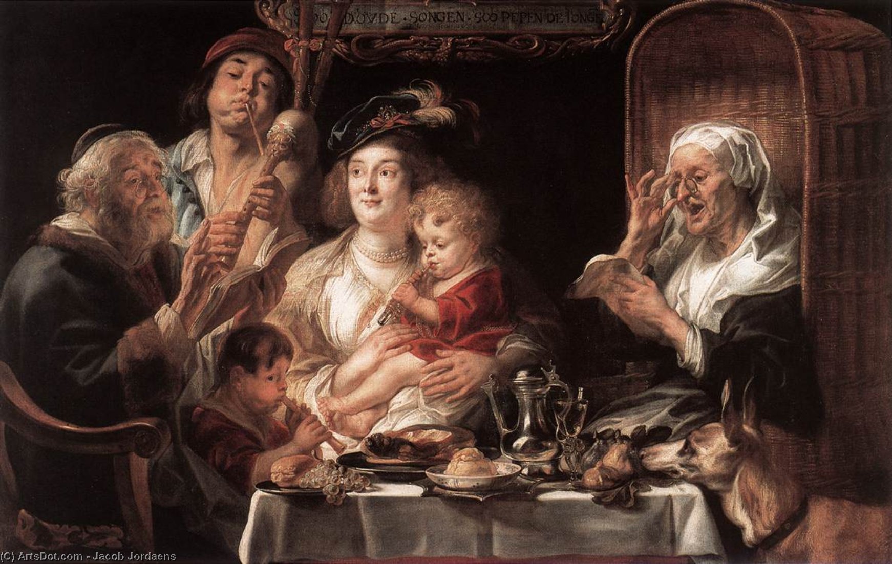 As The Old Sang The Young Play Pipes — Jacob Jordaens
