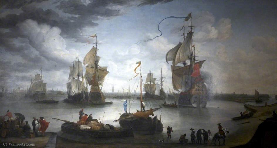 View Of Bruges Harbour — Hendrik Van Minderhout
