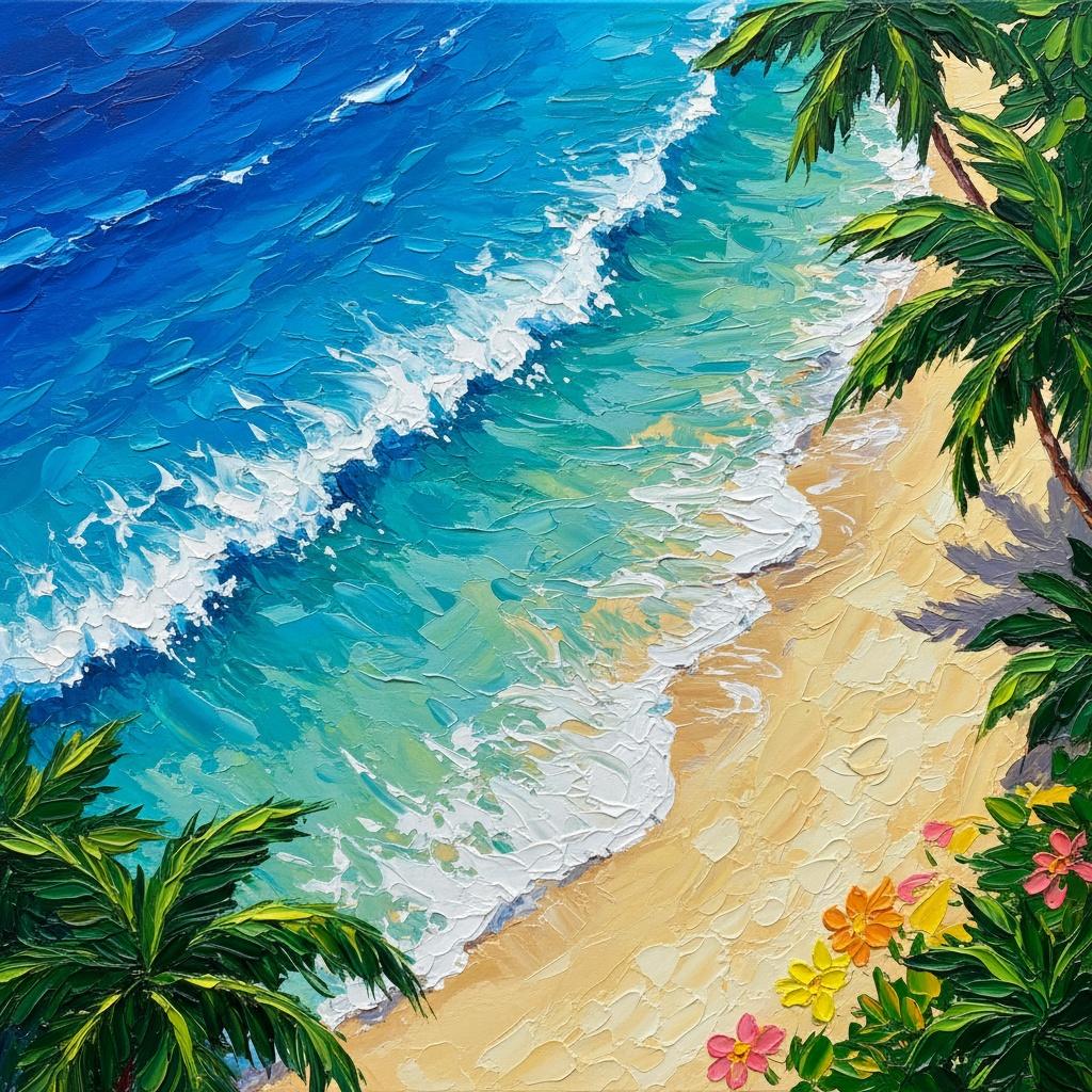 Sculptural Azure Tides: A Luminous Study Of Coastal Rhythms And Verdant Shores — Laurent Delcourt
