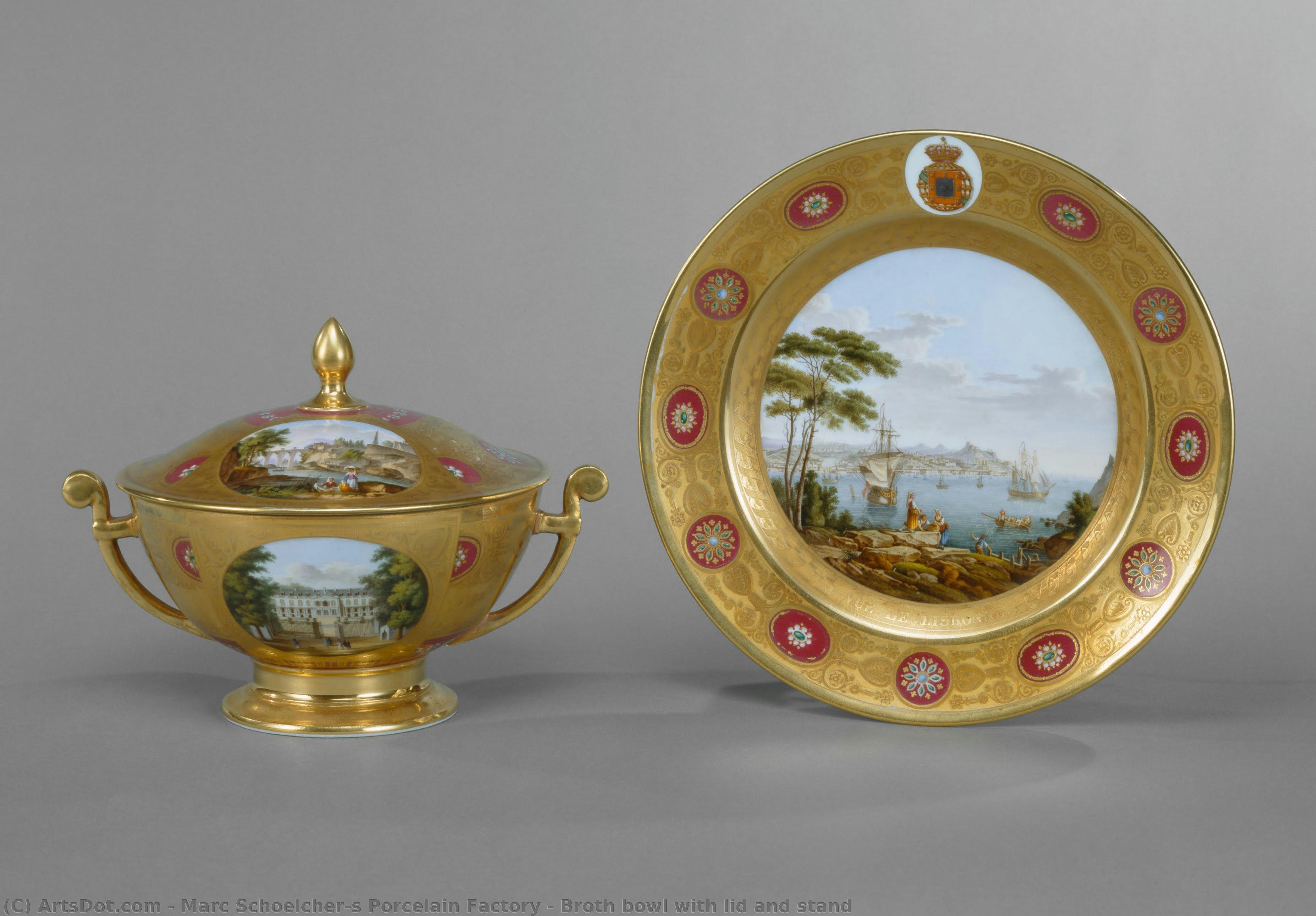 Broth Bowl With Lid And Stand — Marc Schoelcher's Porcelain Factory