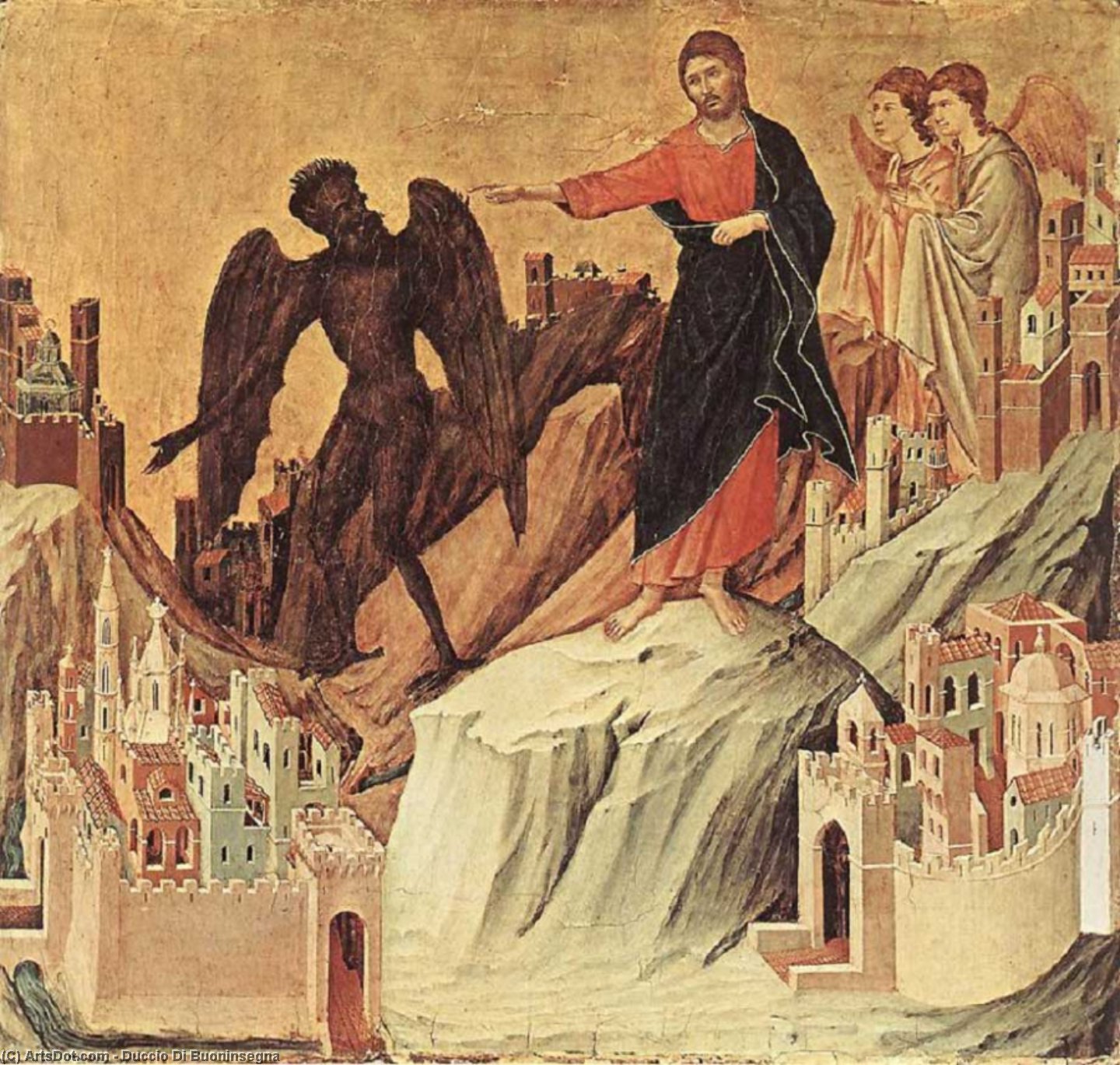 Tentación En El Monte — Duccio Di Buoninsegna