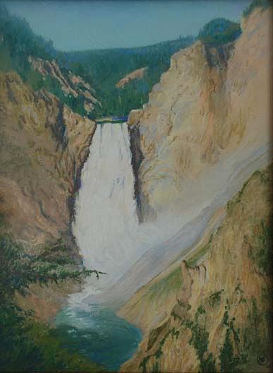 Lower Yellowstone Falls, (painting) — Mary Agnes Yerkes