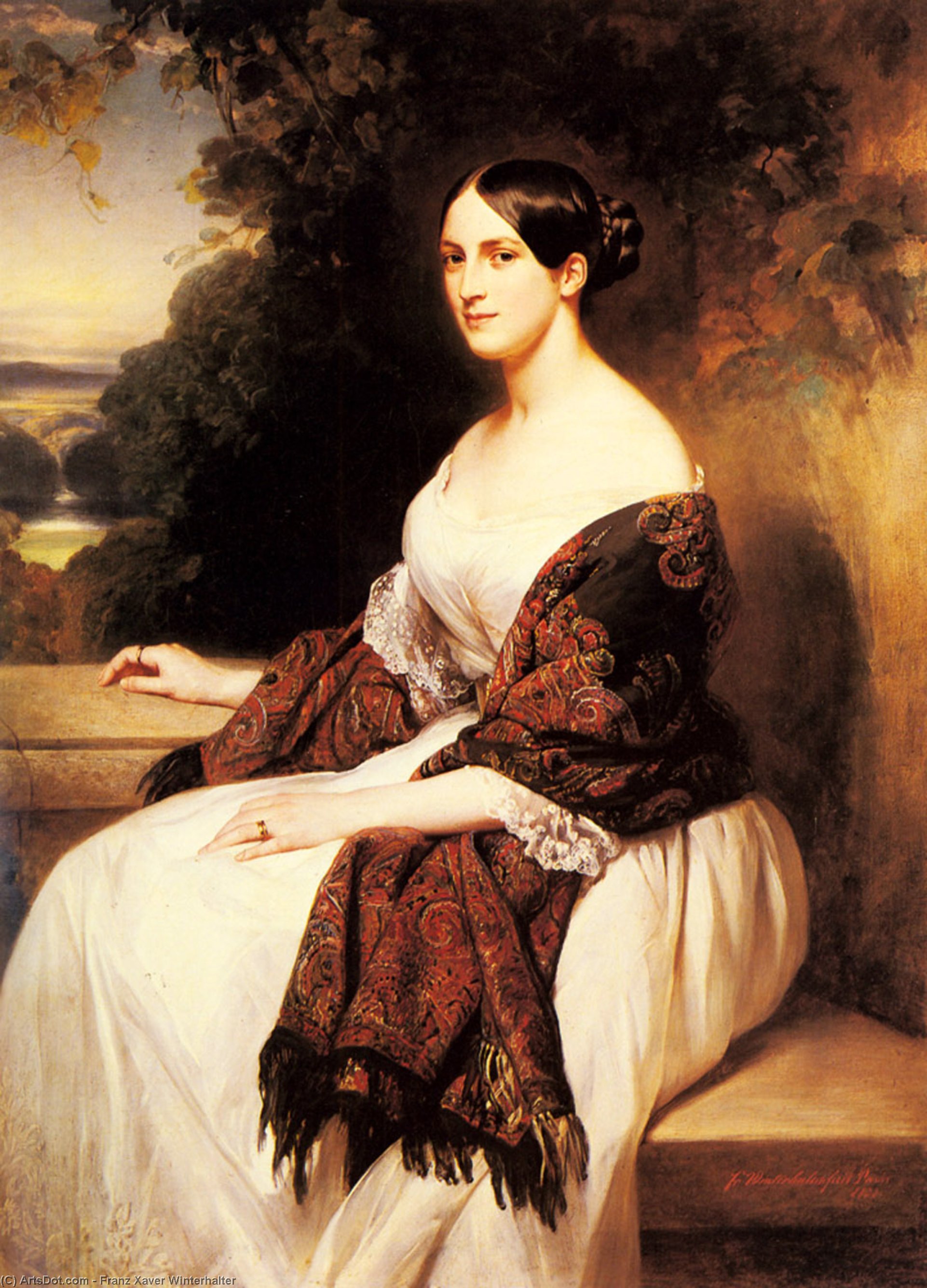 Portrait Of Madame Ackerman, The Wife Of The Chief Finance Minister Of King Louis Philippe — Франц Ксавер Винтерхалтер