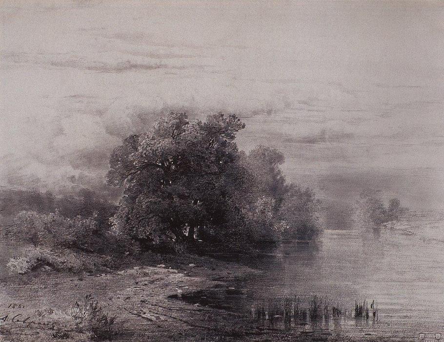 Trees By The River — Aleksey Savrasov