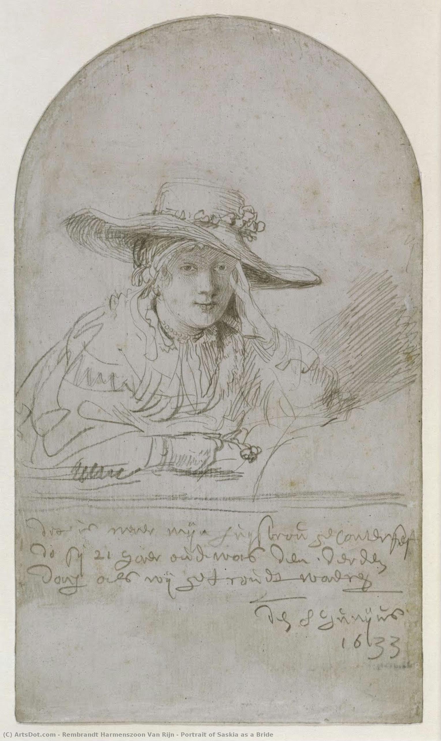 Porträt Der Saskia Als Braut — Rembrandt Van Rijn