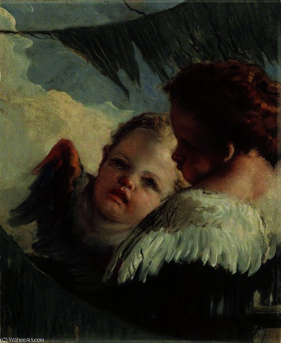 Two Heads Of Angels — Giambattista Tiepolo
