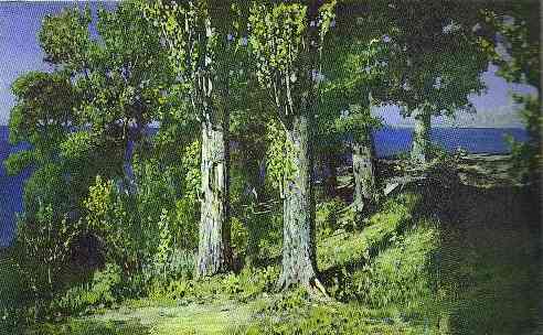 Cypresses On A Seashore. The Crimea — Arkhip Ivanovich Kuindzhi