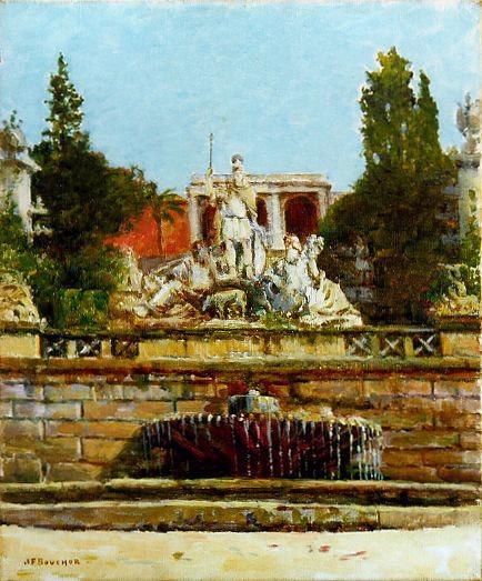 Piazza Del Popolo À Rome (titre Inscrit) — Joseph-félix Bouchor