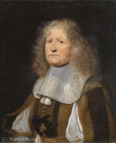 Portrait Of A Gentleman, Wearing The Order Of The Knights Of The Holy Spirit — Claude Lefebvre