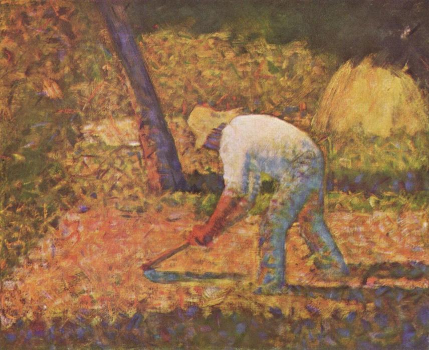Peasant With Hoe — Georges Seurat