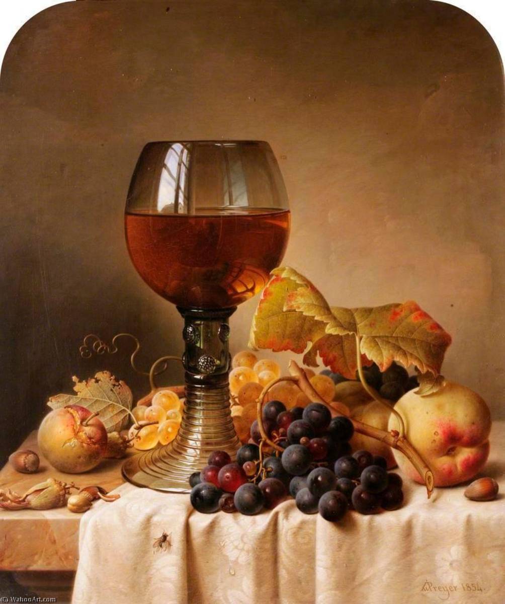Fruit And A Goblet — Johann Wilhelm Preyer