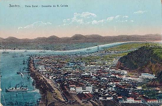Português Porto De Santos Na Primeira Guerra Mundial (cartão Postal) English Port Of Santos At The Time Of The World War I (postal Card) — Benedito Calixto