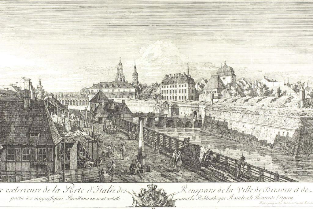 Exterior View Of The Italian Gate Of The Ramparts Of The Town Of Dresden, — Bernardo Bellotto