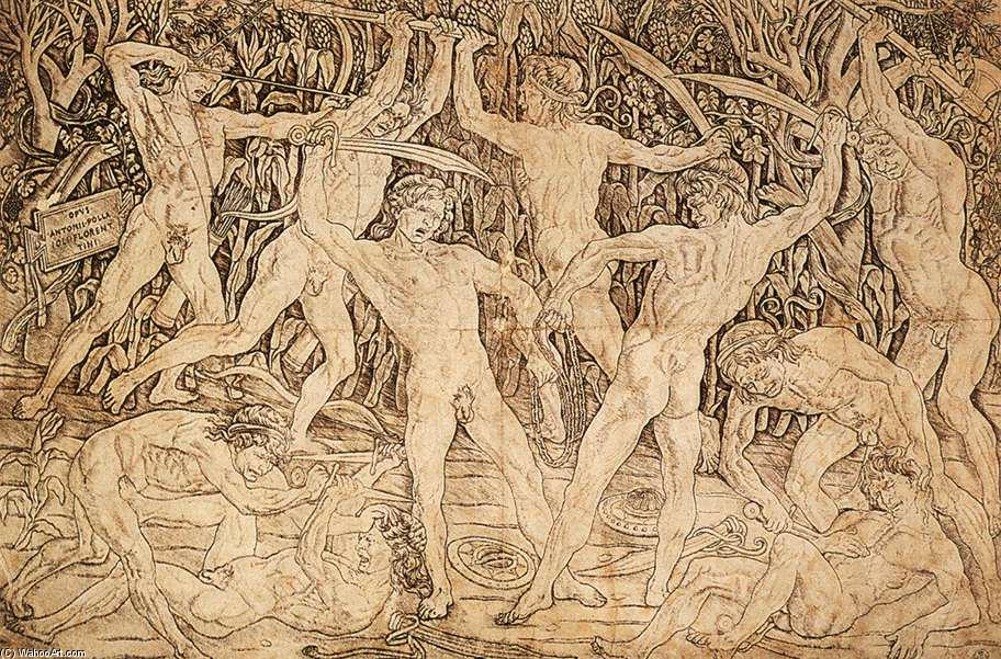 Schlacht Der Zehn Nackten — Antonio Del Pollaiuolo