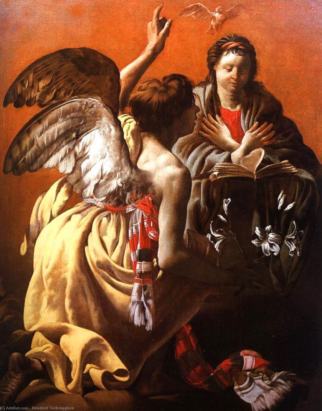 The Annunciation To The Virgin, Oil On Canvas, Pr — Hendrick Terbrugghen