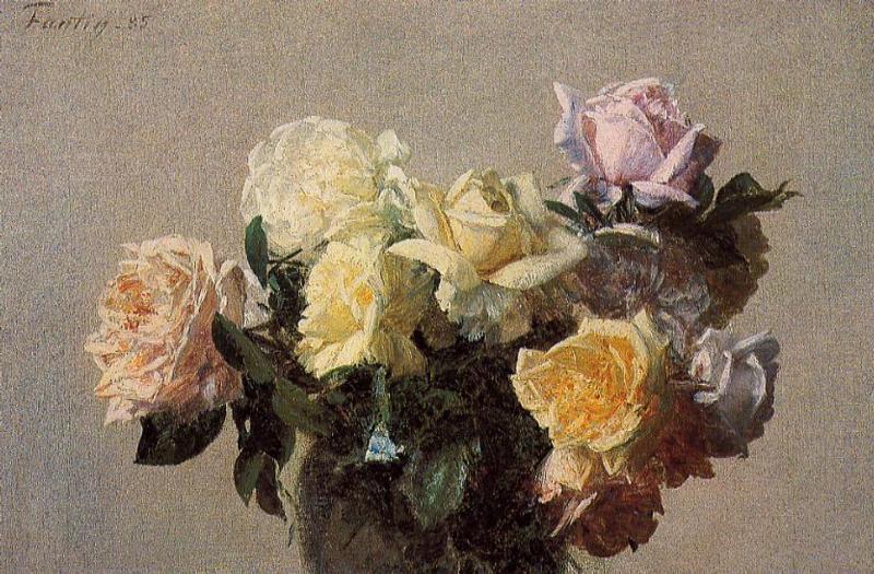 Roses 17 — Henri Fantin-latour