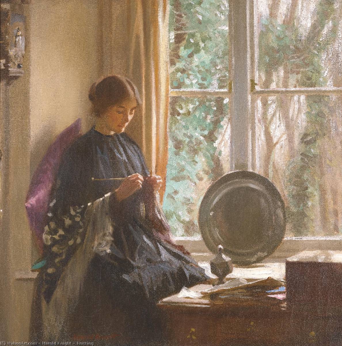 Knitting — Harold Knight