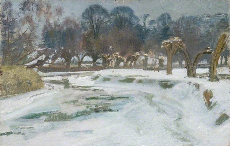 Primer Estudio Para 'río Congelado' — Sir Alfred James Munnings