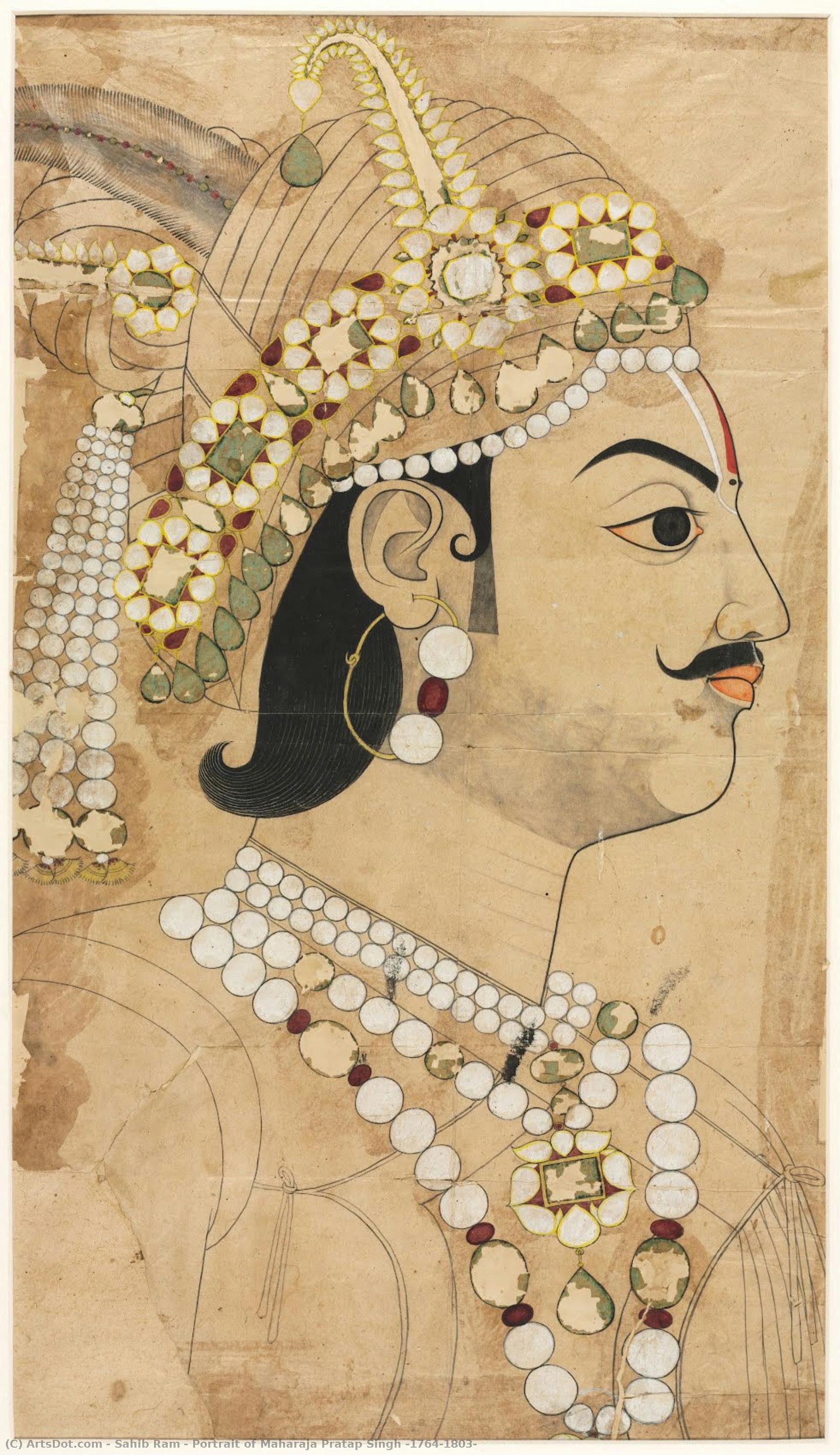 Portrait Of Maharaja Pratap Singh (1764–1803) — Sahib Ram