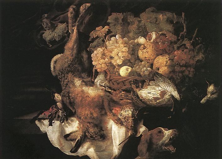 Still-life With Dog And Cat — Jan Fyt (joannes Fijt)