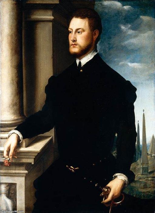 Portrait Of A Young Bearded Gentleman — Jan Steven Van Calcar