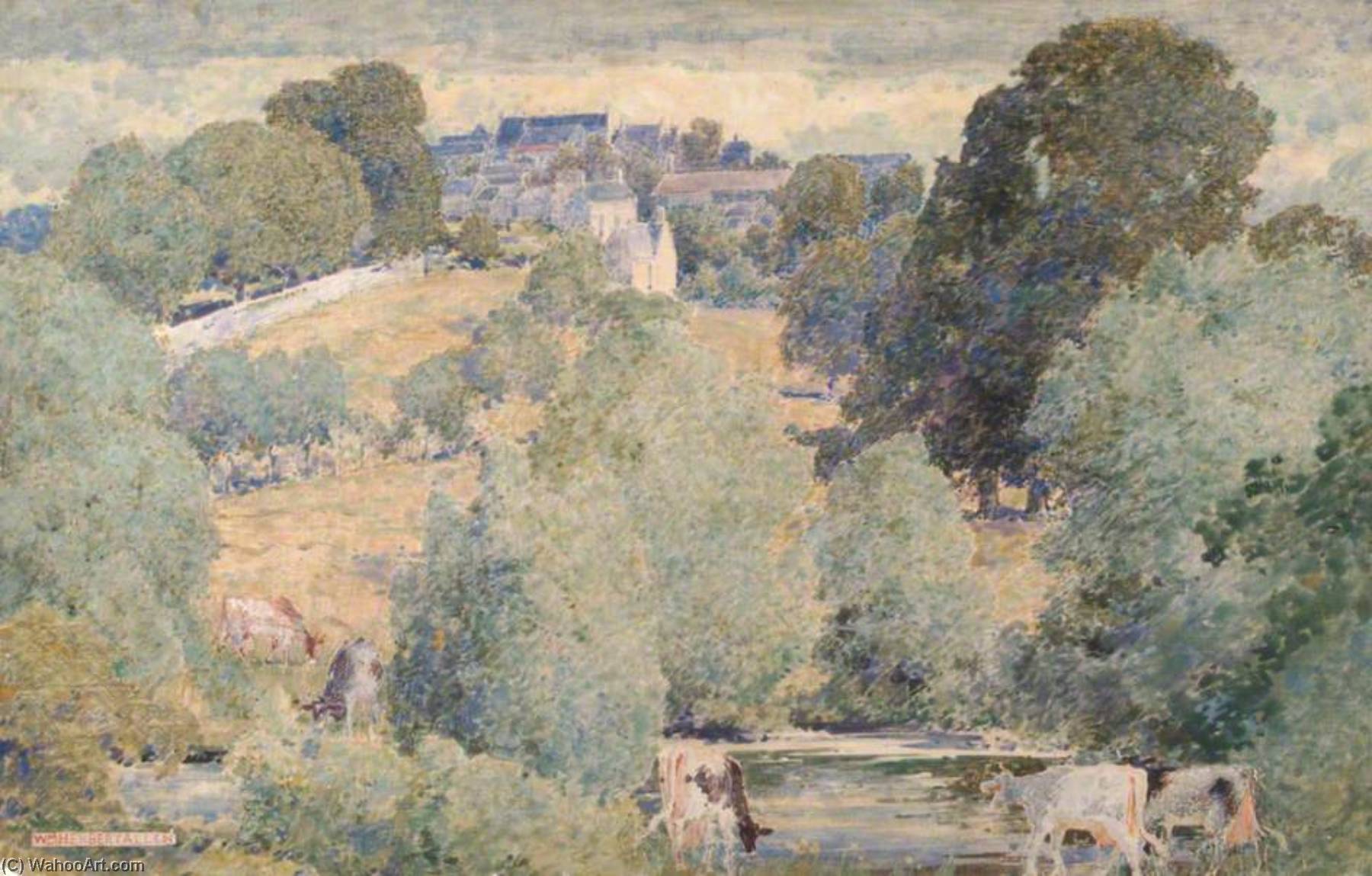 Cows Watering Beneath Bradford On Avon — William Herbert Allen
