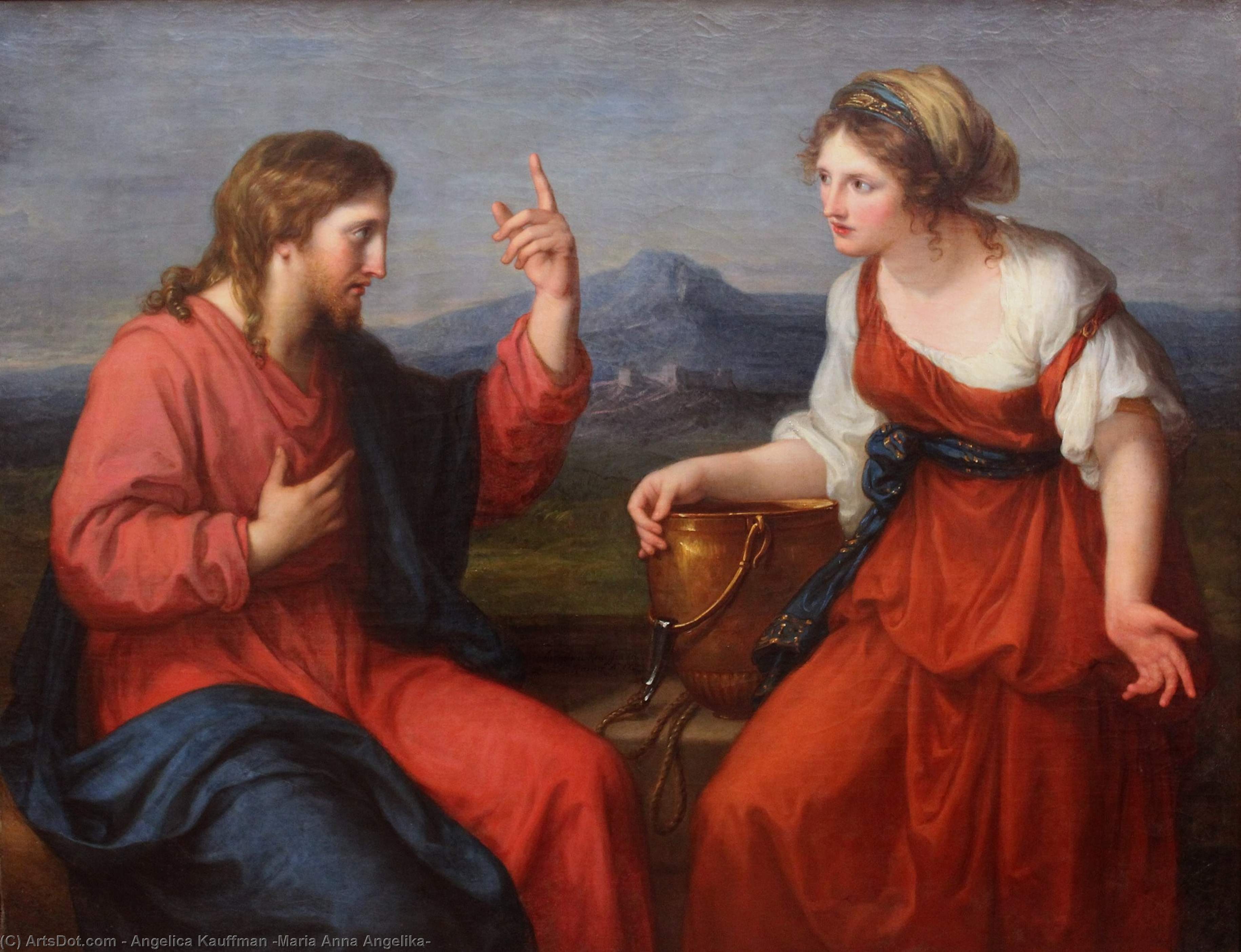 Christ And The Samaritan Woman At The Well — Angelica Kauffmann (maria Anna Angelika)
