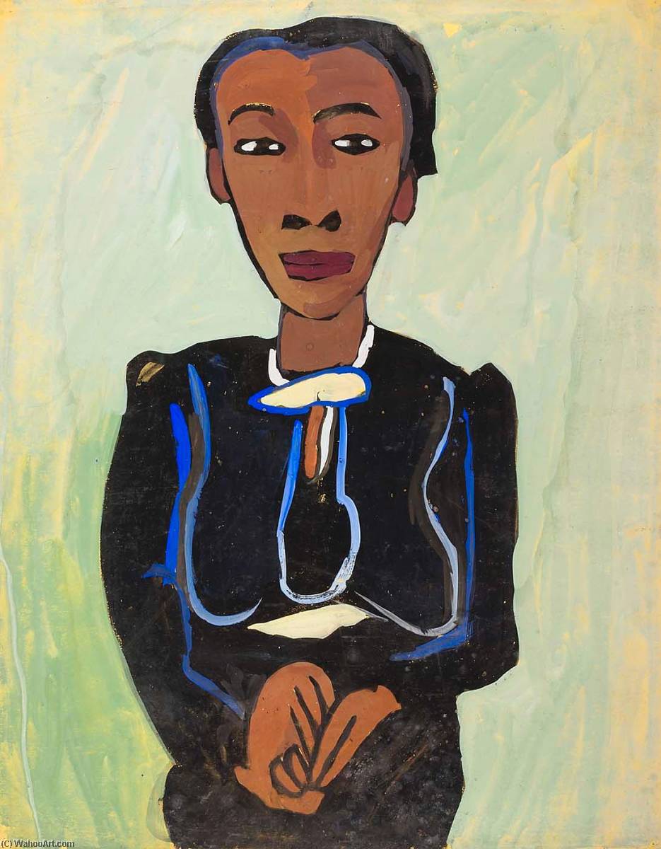 Woman In Black Dress — William H. Johnson