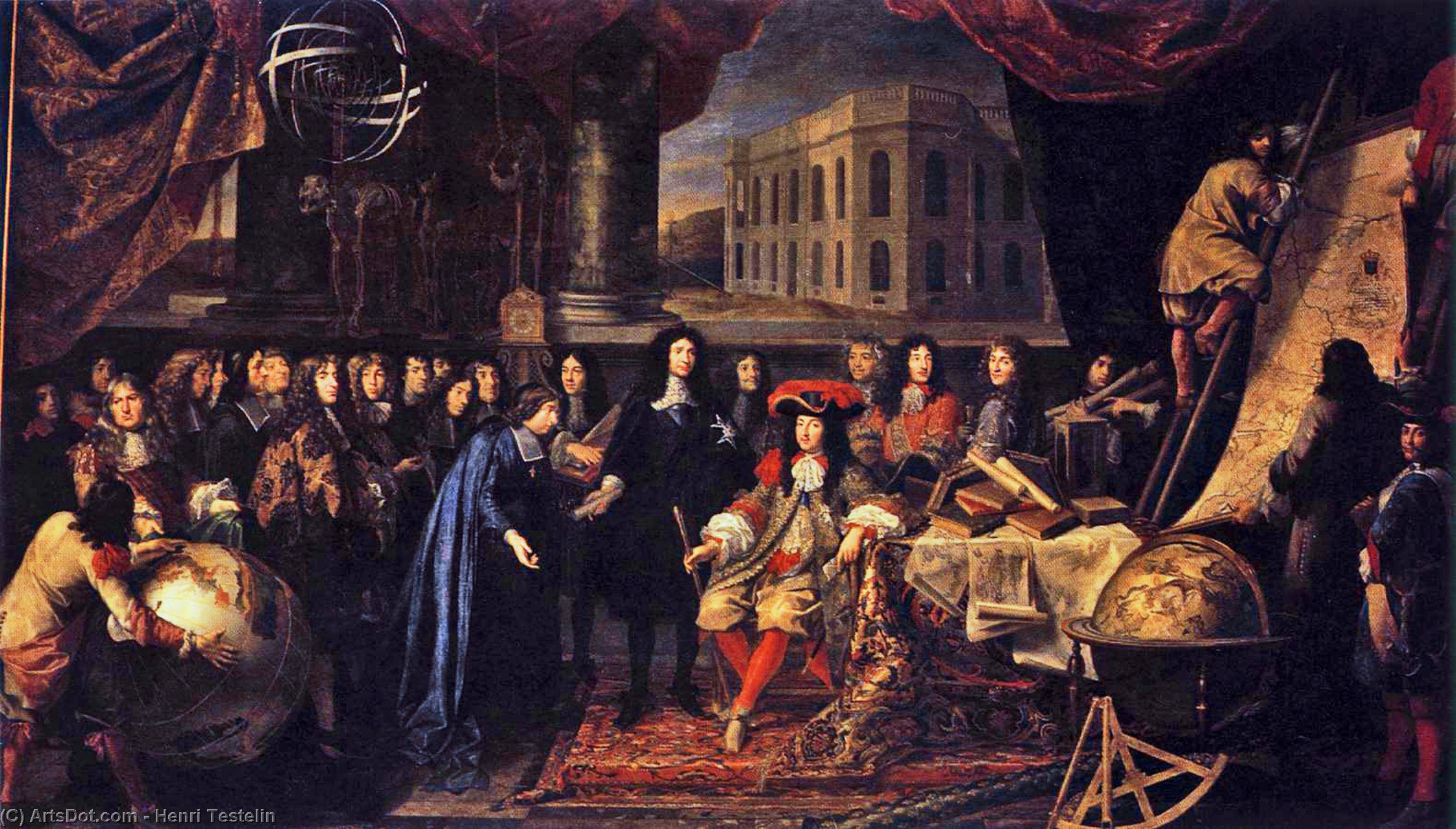 Colbert Presenting The Members Of The Royal Academy Of Sciences — Henri Testelin
