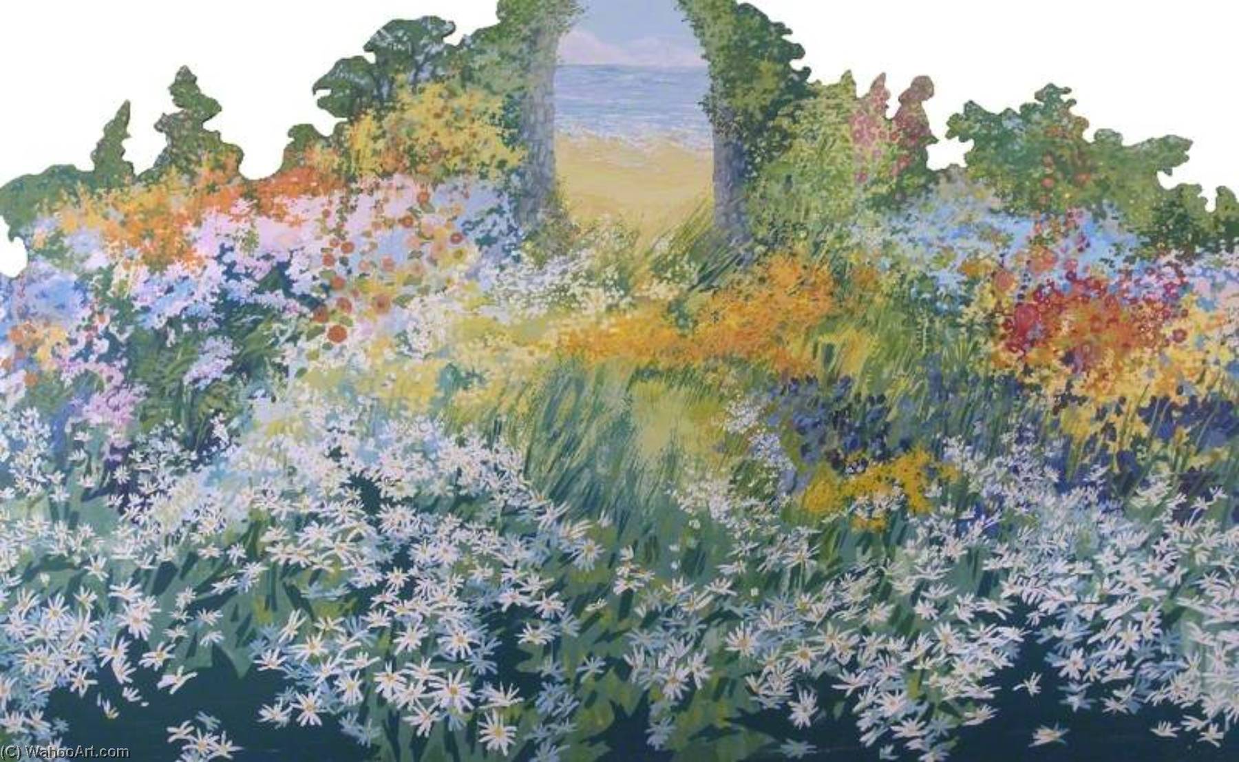 Sitting Room, Garden And Seashore (detail, 2 Of 3) — Sally Court