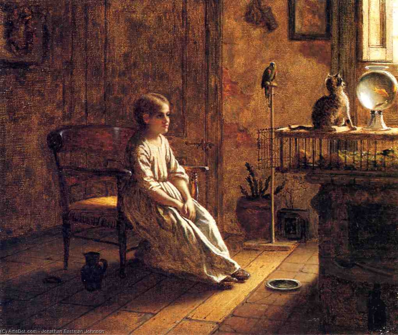 A Child's Menagerie — Jonathan Eastman Johnson
