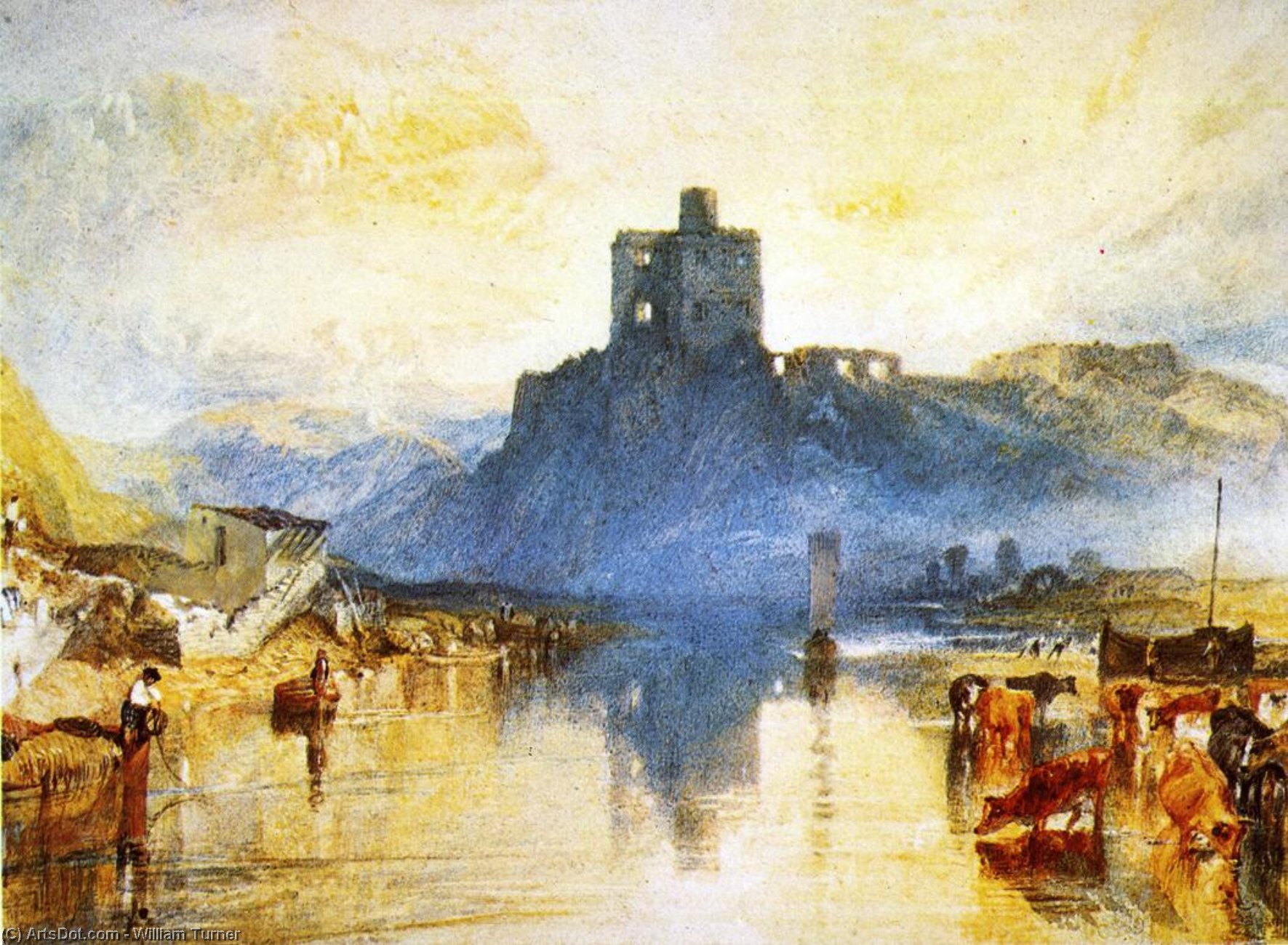 Norham Castle, Am Fluss Tweed (für Rivers Of England) — Joseph Mallord William Turner