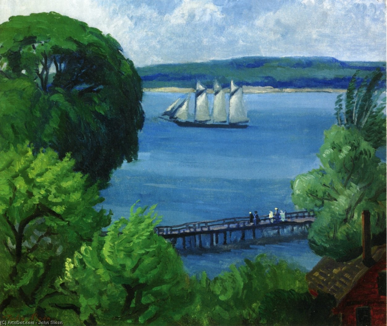 Passing Schooner — ジョン・フレンチ・スローン