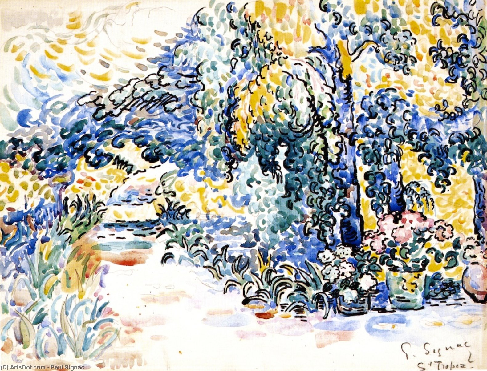 The Garden Of The Artist's House, Saint-tropez — Paul Signac