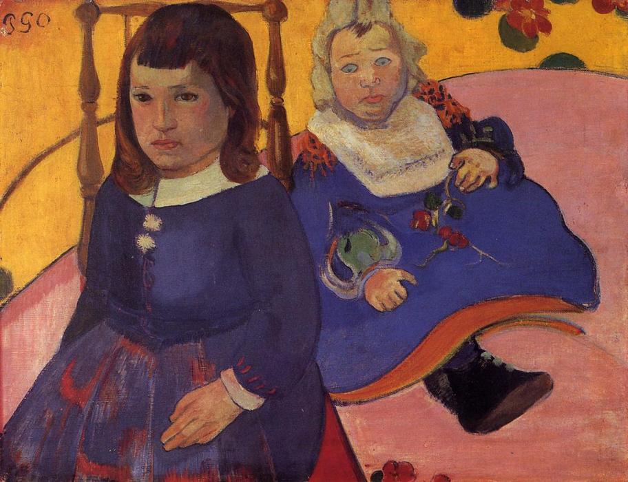 Portrait Von Zwei Kindern (auch Bekannt Als Paul Und Jean Schuffenecker) — Eugène Henri Paul Gauguin
