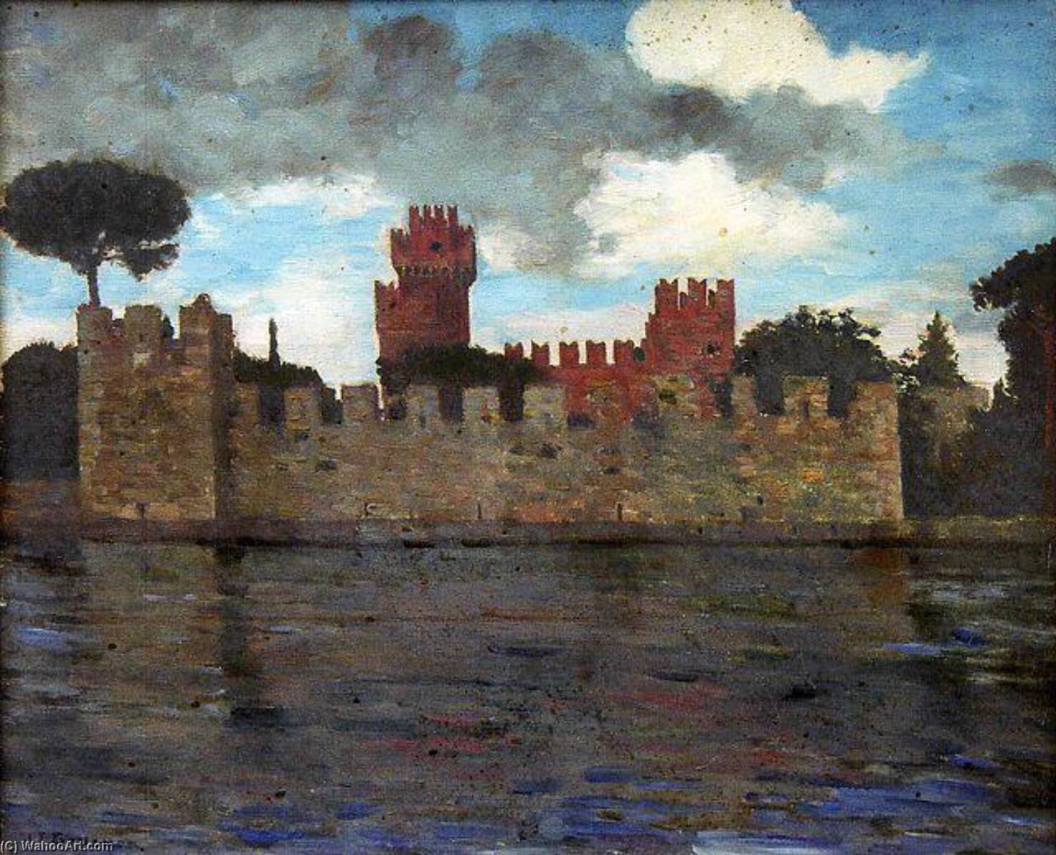 Le Château De Lazise Sur Le Lac De Garde (titre Inscrit) — Joseph-félix Bouchor