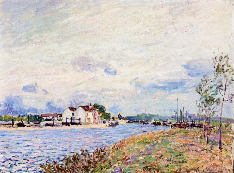 The Mouth Of The Loing At Saint Mammes — Alfred Sisley