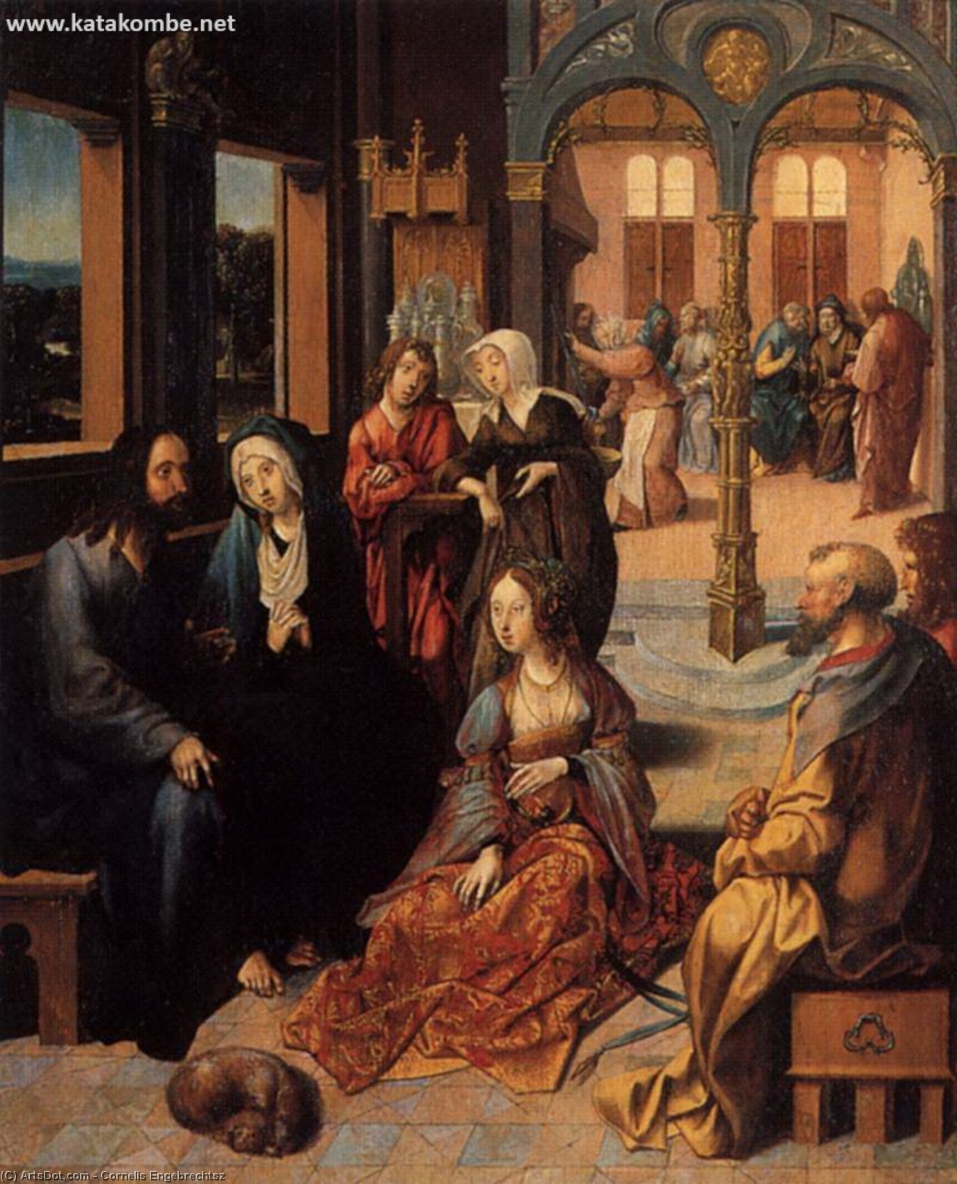 Christ In The House Of Martha And Mary — Cornelis Engebrechtsz