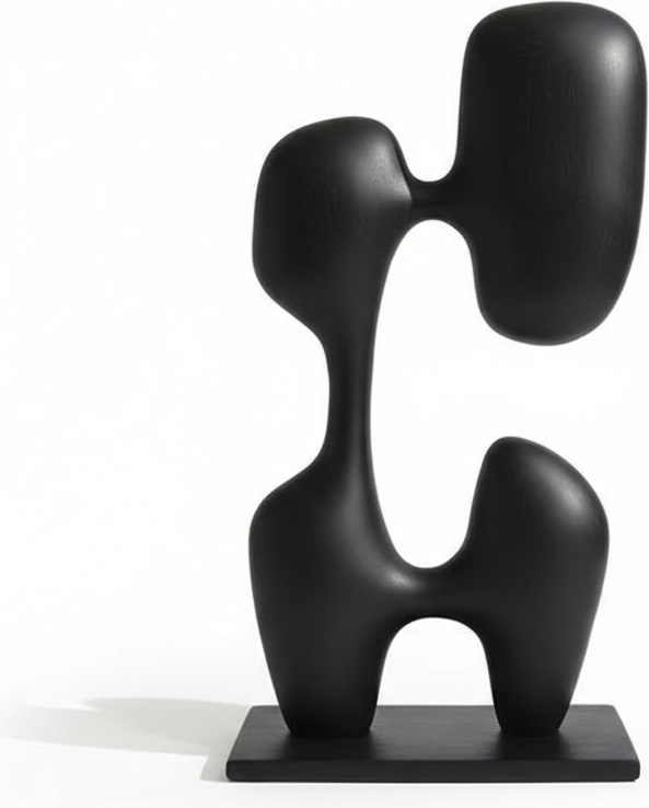 Handcrafted Abstract Wood Sculpture – Minimalist Form